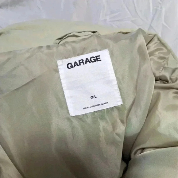 Garage puffer coat, light sage green, women's  size large. - Picture 3 of 4